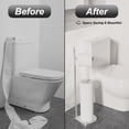 thumbnail image 4 of KASUNTO Toilet Paper Holder for Bathroom, Heavy Weighted Metal Free Standing Toilet Paper Storage with Crystal Ball, Toilet Paper Stand for Bathroom Accessories, Brushed Nickel [Holds MEGA Rolls], 4 of 7