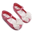 thumbnail image 6 of BXJX Girls Dress Shoes, Non Slip Bow Ankle Strap Flat Heel Kids Princess Shoes Pink Size 10.5 Little Kids, 6 of 9