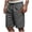 Gray, variant on Mens Casual Shorts, Drawstring Waist Minimalist Style, Leather Patch Detail with Relaxed Fit for Daily Casual Dressing Yellow XL