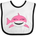 thumbnail image 3 of Inktastic Cute Pink Shark Boys or Girls Baby Bib, 3 of 4