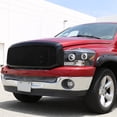 thumbnail image 2 of Spec-D Tuning Glossy Black Front Hood Mesh Grille Compatible with 2006-2008 Dodge Ram 1500 2500 3500, 2 of 7