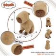 thumbnail image 3 of DolliBu Standing Capybara Plush - Super Soft Stuffed Animal Standing Capybara Toy, Cute Stuffed Figure, Wild Animal Toy Gift for Kids and Adults - 10 Inches, 3 of 8