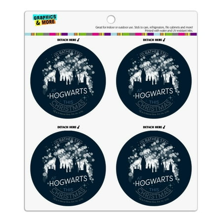 

Harry Potter Hogwarts for Christmas Refrigerator Fridge Locker Vinyl Circle Magnet Set