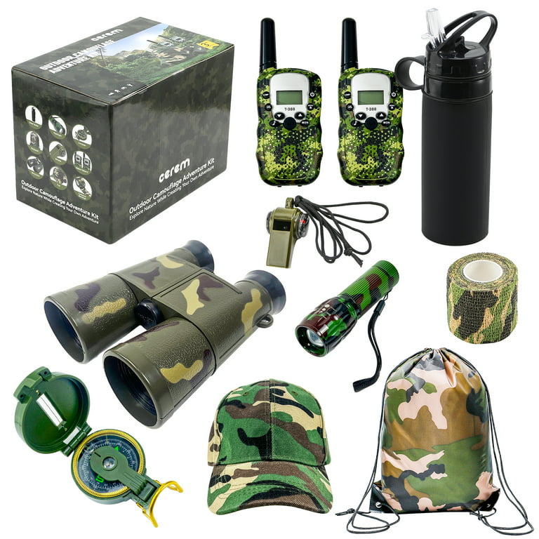 CEREM Outdoor Adventure Kit for Kids – Premium Camouflage Camping
