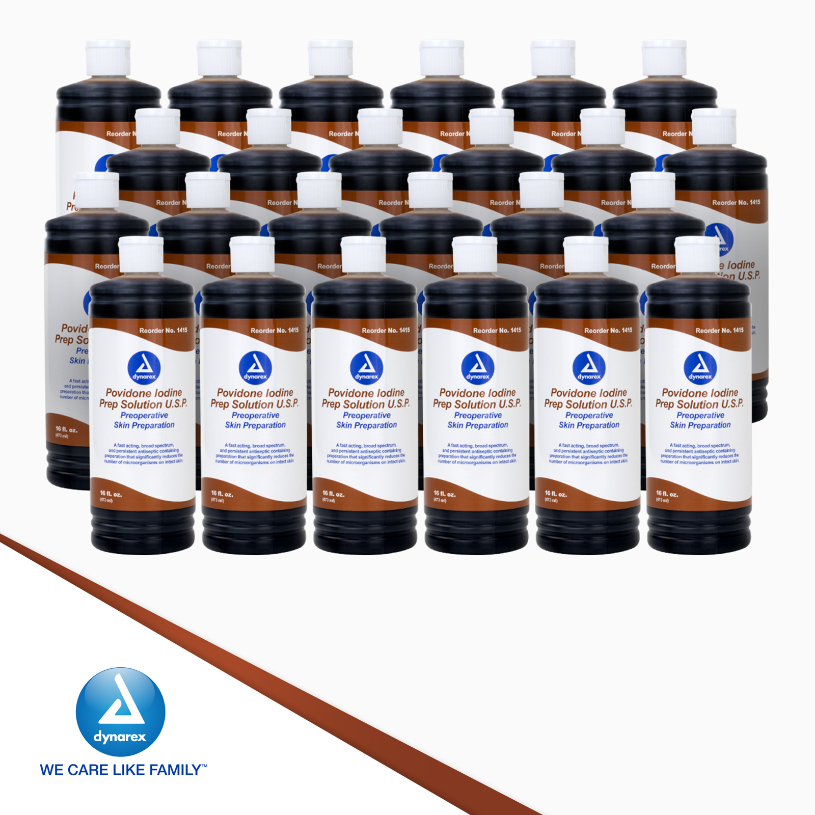Dynarex Skin Prep Solution 16 oz. Solution NonSterile Bottle 24 per Case 1415