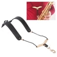 thumbnail image 3 of Saxophone Artificial Leather Double Shoulder Neck Strap Adjustable Musical Instrument(Black), 3 of 8