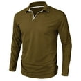 thumbnail image 5 of Ohufall Mens Shirts,Long Sleeve Shirts for Men,Casual Fashion Solid Turn-down Collar Long Sleeve Pullover Breathable Shirt Blouse Tops, 5 of 6