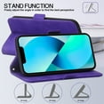 thumbnail image 3 of TECH CIRCLE Wallet Case for Samsung Galaxy A53 5G 6.5 Inch, RFID Blocking Card Slots Holder Buckle PU Leather Flip Case with Kickstand Magnetic Clasp Folio Shockproof Protective Cover,Purple, 3 of 11