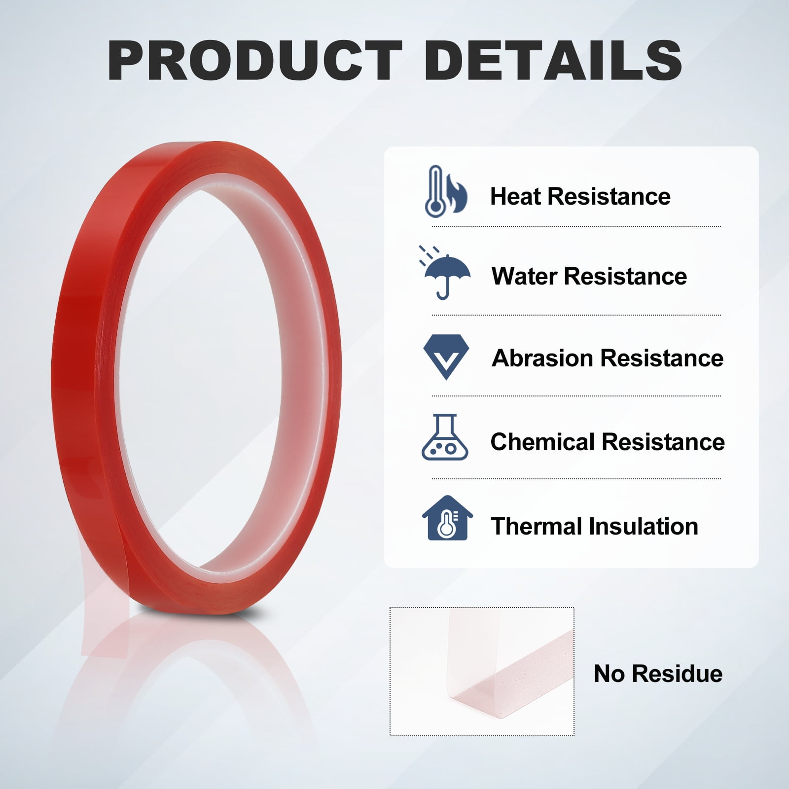 10 Rolls Heat Tape, 10mm x 33(108FT) No Residue High-Temperature Resistant Tape Heat Transfer Tape for Sublimation Electronics 3D Printing Soldering, Red