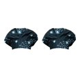 thumbnail image 4 of Transemion Operating Hats Nurse Durability Gourd-shaped Button Bright Colors Tie Back Multifunctional Work Uniform Working Caps HallowmasBlack-whit 2Set, 4 of 6