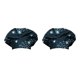 thumbnail image 4 of Qarigey Gorros de operación Enfermeras Durabilidad En forma de calabaza Botón de pulido opaco de color puro Gorros de trabajo Hallowmas Negro-blanco 2Conjunto, 4 of 6