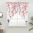 thumbnail image 2 of Swag Valance Curtains for Windows, Cherry Blossoms Light Filtering Kitchen Curtains with Rod Pocket, Spring Rustic Botanical Flowers Window Treatment Valances for Living Room, 28x36 - 2 PCS, 2 of 9