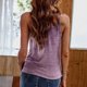 thumbnail image 5 of Camiseta sin mangas informal para mujer camiseta sin mangas con dobladillo fruncido informal para mujer camisola con patrón torcido de Color sólido para verano ANGGREK Otros, 5 of 6
