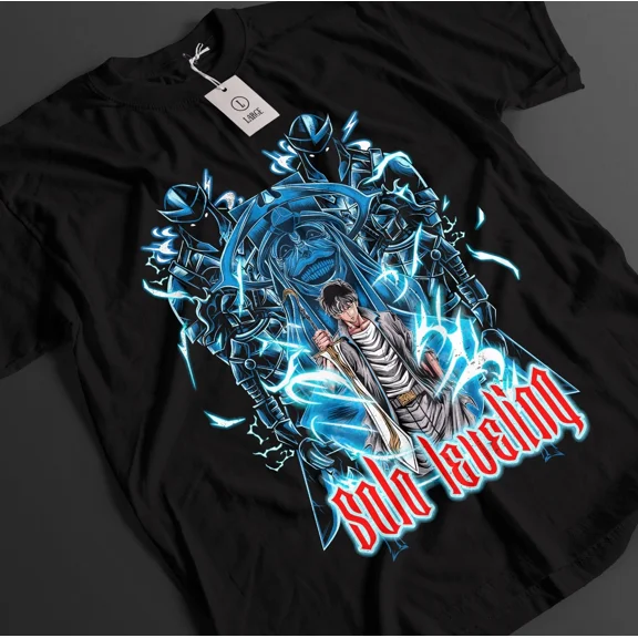 RARE Solo Leveling Shirt Sung Jinwoo Tshirt Haein T-Shirt Beru Top Igris Anime Tee