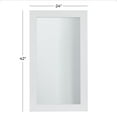 thumbnail image 4 of DecMode White Wooden Rectangle Room Wall Mirror, 24" x 1" x 42", 4 of 12