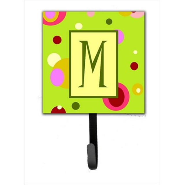Carolines Treasures CJ1010-MSH4 Lettre M Monogramme Initial - Porte-Leash Vert Ou Crochet à Clé