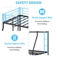 thumbnail image 3 of Twin Over Full Bunk Bed for Kids with Trundle, UHOMEPRO Metal Bunk Beds Twin Over Full Size No Box Spring Needed, Safety Guard, Noise Free for Small Bedroom, CPC Certification, Black, 3 of 10