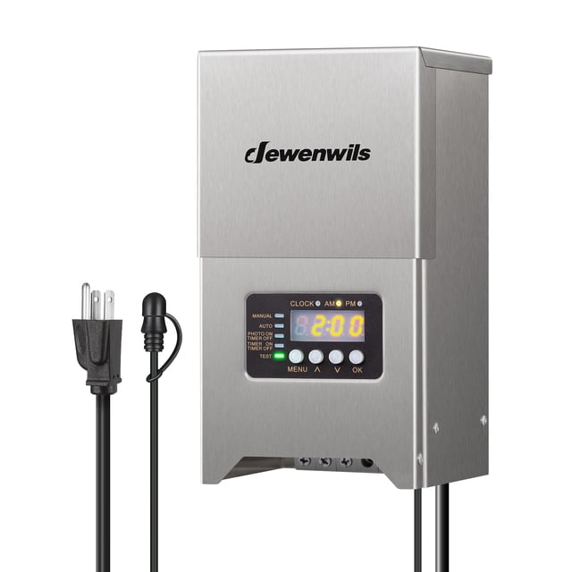 Transformador de paisaje DEWENWILS 300 W 12 V/15 V con fotocélula y temporizador