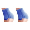 thumbnail image 4 of Sonducket Bragas de mujer, Color sólido, cintura alta, transpirable, reemplazo, Flexible, después del parto, calzoncillos, lencería, Azul oscuro 2piezas, 4 of 6