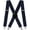 Blue, variant on Mens Suspenders X-Back 2" Wide Adjustable Solid Straight Heavy Duty Clip Suspenders for Men