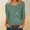 Green plus size sequin tshirt a1, variant on Women Plus Size Round Neck Sequins Printed Tshirt 3/4 Sleeve Casual Loose Pullover Tops Fall Basic Blouses Trendy Everyday Wear Fashion Clothes, Red 2XL