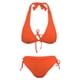 thumbnail image 1 of Traje de baño de dos piezas para mujer, bikini sexy con tanga y cuello halter, conjunto de bikini con lazos laterales, 1 of 6