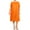 Orange, variant on Women's Plus Size Short Sleeves A-Line Round Neck Casual Solid Midi Dress