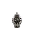 thumbnail image 1 of Urban Trends Collection 21279 Ceramic Urn Vase with Cutout Quatrefoil, Silver - Small, 1 of 2