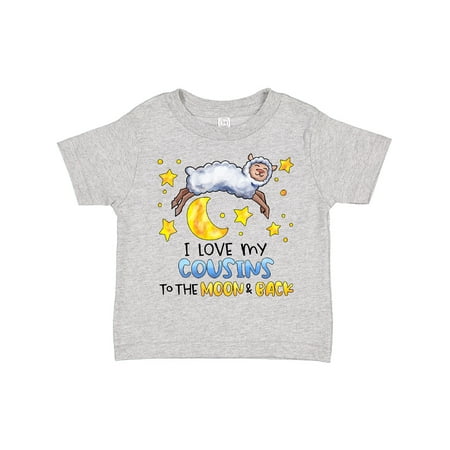 

Inktastic I Love My Cousins to the Moon and Back Cute Sheep Gift Toddler Boy or Toddler Girl T-Shirt