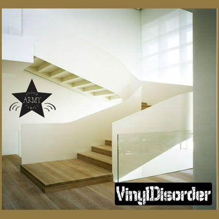 - Proud army family star Patriotic Vinyl Wall Decal Sticker Mural Quotes Words PA033ProudAP3 36 Inches