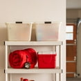 thumbnail image 7 of IRIS 68 Qt / 17 Gal Stackable Plastic Storage Bins with Lids and Latch Buckles - Pearl, 5Pk, 7 of 7