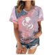thumbnail image 2 of Camiseta con estampado de sol y luna para mujer, camiseta de manga corta con cuello redondo, camiseta informal divertida y bonita para chica adolescente OAVQHLG3B Store  lin121212, 2 of 5
