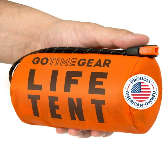 Carpa de Emergencia Mylar Go Time Gear para Supervivencia, Naranja, 2 Personas