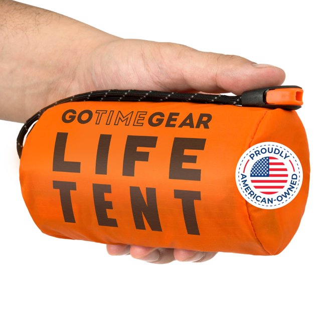 Carpa de Emergencia Mylar Go Time Gear para Supervivencia, Naranja, 2 Personas