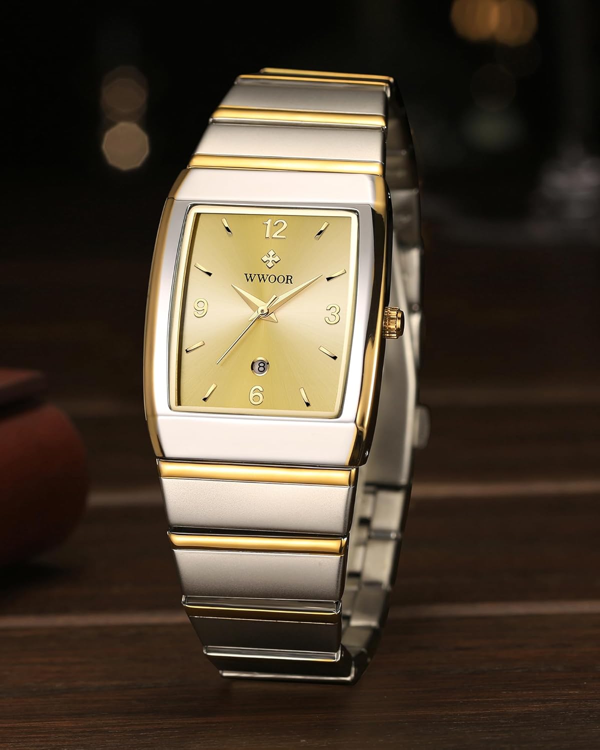 Square Watch for Men and Women - Stainless Steel With Date - Casual Men's Watches