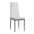 thumbnail image 4 of Ktaxon Mid-Century Modern Dining Table Set for 4, Round Tulip Dining Table with 4 Soft Padded Side Chairs, 5 Pieces Kitchen Table Set for Small Spaces, Dining Room, White, 4 of 6