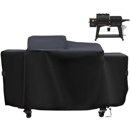 Grill Cover for Pit Boss Charleston 1020 Pellet Grill Gas Griddlle Combo PB1020NX, 600D Heavy Duty Waterproof UV Resistant Cover for Pit Boss, Outdoor Barbeque Grill Accessories$$Garden & Patio