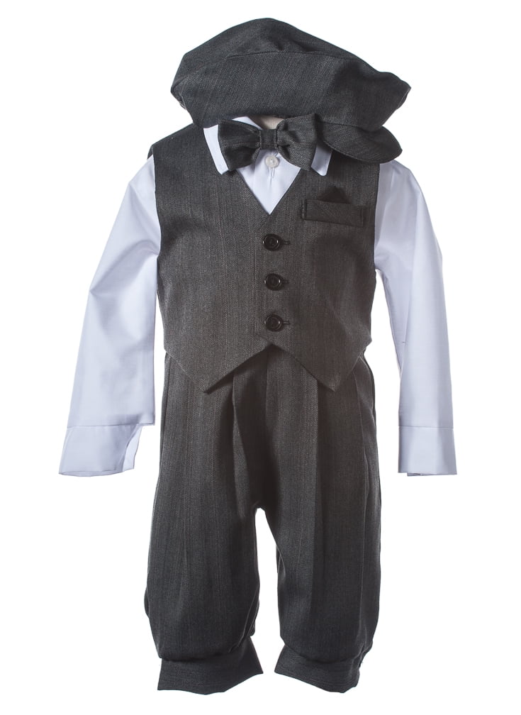 Buy Grey Weave Knicker Set with Matching Vest and Bow Tie Online at