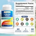thumbnail image 2 of Best Naturals Methyl Folate 15000 mcg (15mg) (Most Bio-Available) 60 Tablets, 2 of 8