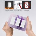 thumbnail image 4 of Purple Flower Switch Cover Decorative Wall Plate 3-Gang Screwless Standard Size, 4 of 5