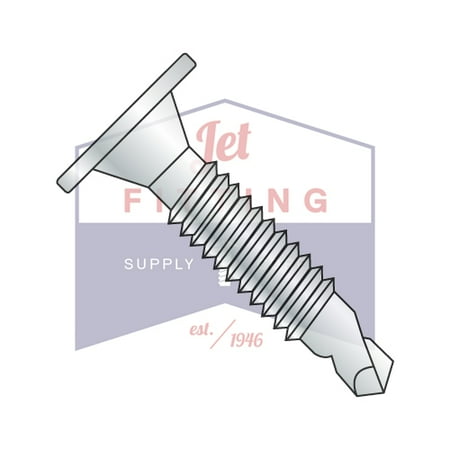 

10-24 x 2 1/4 Self-Drilling Screws | Machine Screw Thread | Phillips | Wafer Head #3 Point | Steel | Zinc (Quantity: 2000)