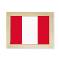 thumbnail image 1 of Perú bandera nacional país símbolo Mark patron de América del Sur Escritorio de madera Arte Pintura 6x8 pulgadas marco de foto foto, 1 of 4