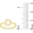 thumbnail image 4 of Floreo 10k Yellow Gold Letter A-Z Small Block Alphabet Character CZ Initial Ring, 4 of 5