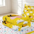 thumbnail image 6 of Erosebridal Cute Bug Bee Zipper Queen Comforter Set with Fitted Sheet and 2 Pillowcases,Coastal Daisy Flower Zipper Bedding Set,Yellow Pink,Colorful Stars Reversible,4pcs, 6 of 8