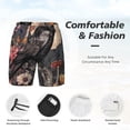 thumbnail image 3 of Fotbe Moonlit Crow Blossoms Traje de Baño para Hombre – Shorts de Natación de Secado Rápido con Forro y Bolsillos-Medium, 3 of 6