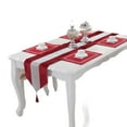 thumbnail image 4 of Table Runner Diamante Strip Classic Table Runner with Tassels for Dining Kitchen Dresser Decor, 4 of 5