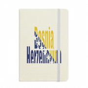 Bosnia Herzegovina Flag Name Notebook Official Fabric Hard Cover Classic Journal Diary