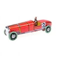 thumbnail image 1 of Modèle de Voiture de Course Classique Vintage Rouge à Remonter, 1 of 5