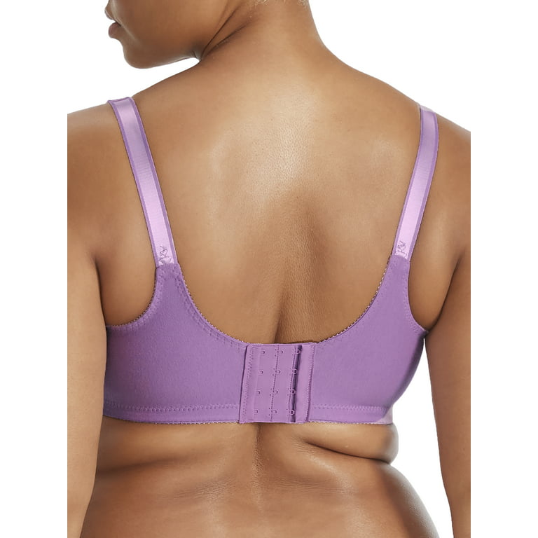 Women's Bali 3036 Double Support Cool Comfort Cotton Wirefree Bra (Tinted  Lavender 38B)