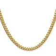 thumbnail image 3 of Auriga 14K Yellow Gold 5.25 mm Semi-Solid Miami Cuban Chain Necklace for Women 18", 3 of 7